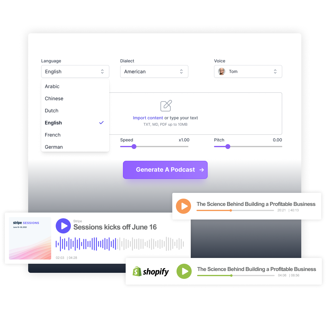 preview AI Voice Generator Online Thundercontent